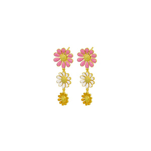
                  
                    Daisy Drop Earrings - Pink
                  
                