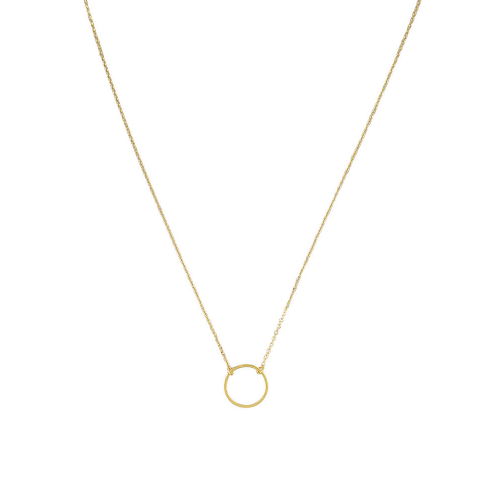 Hollow Circle Necklace - Gold