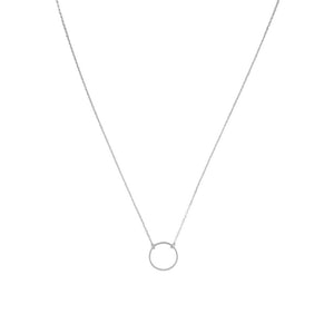 
                  
                    Hollow Circle Necklace - Silver
                  
                