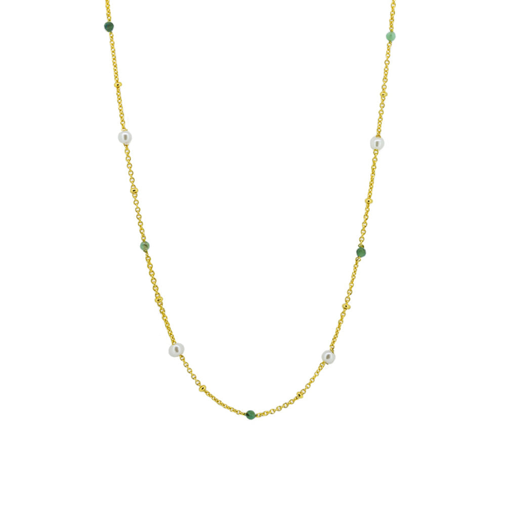 Rosa Pearl Necklace - Green