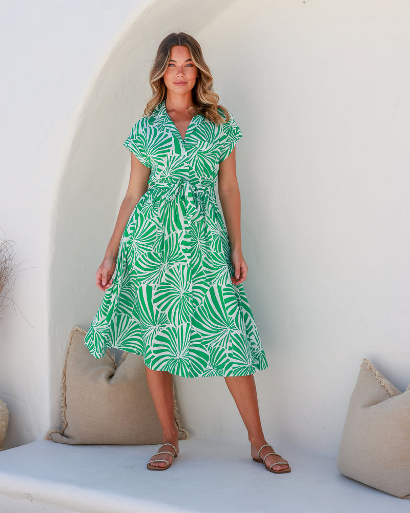 
                  
                    Wren Dress | Green Print
                  
                