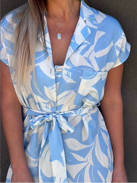 
                  
                    Abstract Jumpsuit | Powder Blue Print
                  
                
