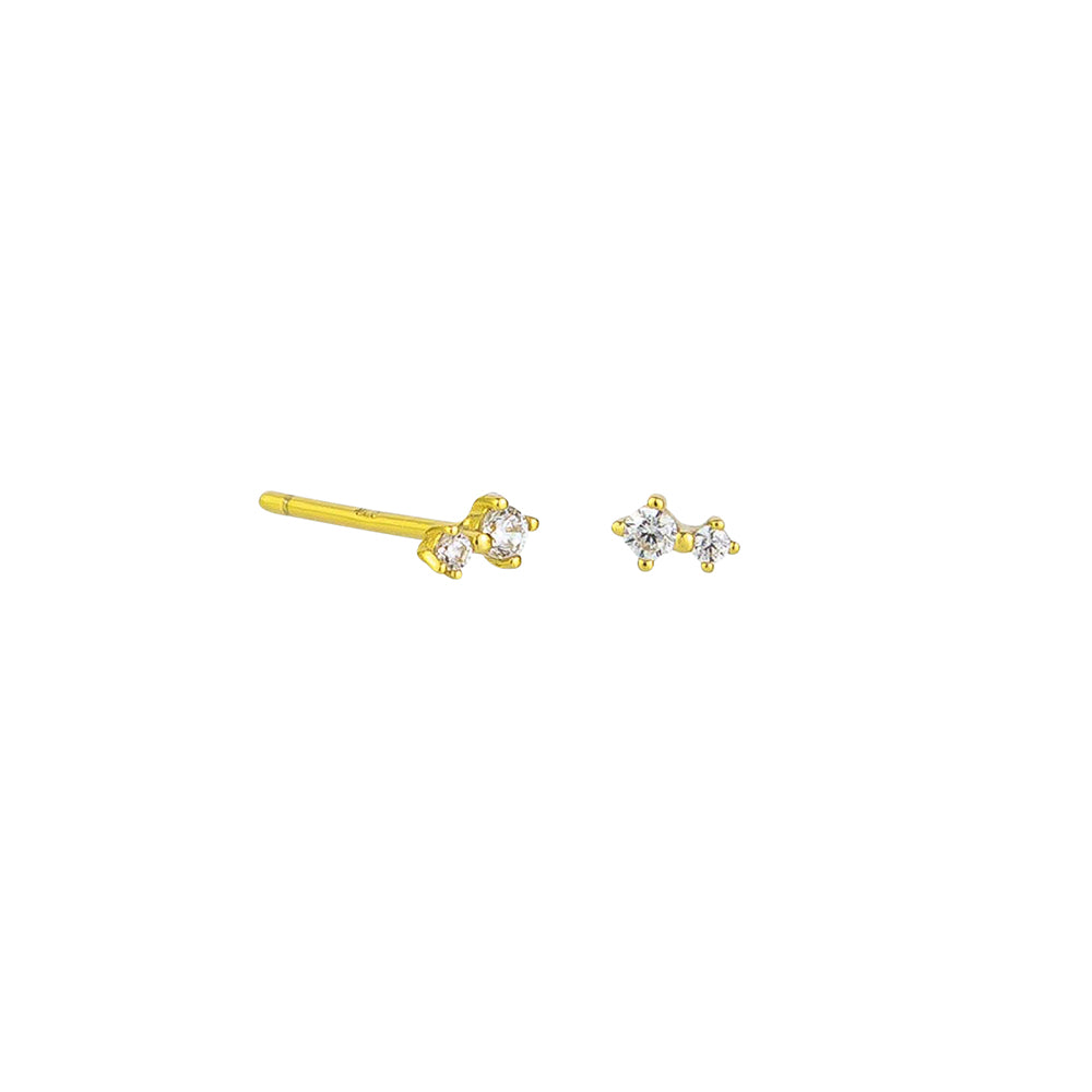 
                  
                    Cielo Sterling Silver Studs | 18K Gold - Crystal
                  
                