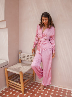 
                  
                    Carmella Silk Pant | Dusty Pink
                  
                